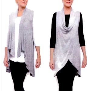 Olivia Sky Grey NWT Sleeveless Duster /Sweater Size S